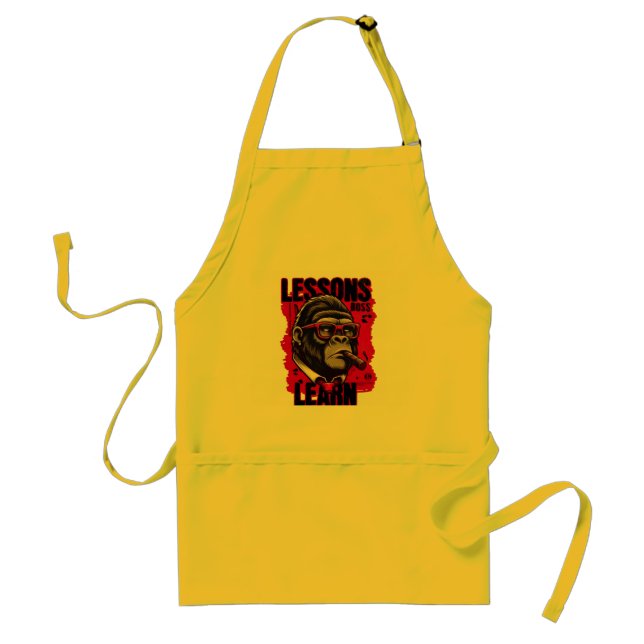 Avental Kitchen Gorilla Boss Lessons Learn Apron  (Frente)