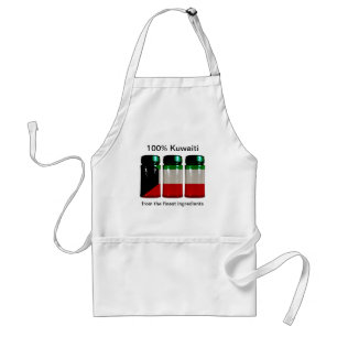 Avental Kuwait Flag Spice Jars Apron