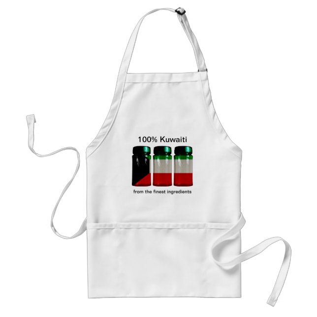 Avental Kuwait Flag Spice Jars Apron (Frente)