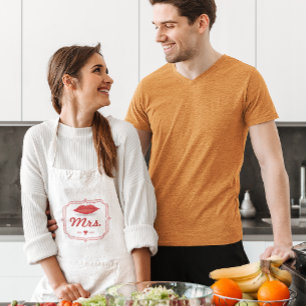 Avental Lábios Sra. Hipster Vintage Retro Bride