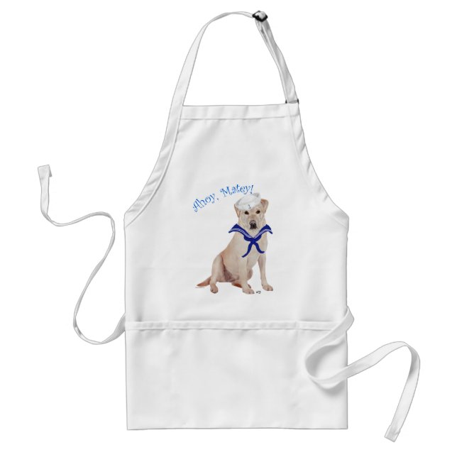 Avental Labrador Amarelo Marinheiro (Frente)