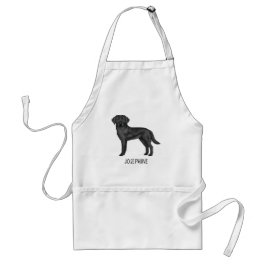 Avental Labrador Retriever Preto Cachorro Fofo Com Nome Pe