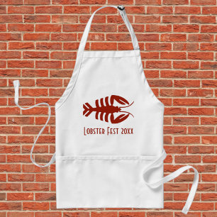 Avental Lagosta do marisco do art deco do vintage no
