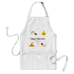 Avental Laranja amarelo outono feliz halloween adicionar f