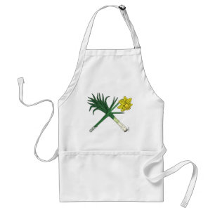 Avental Leek e Daffodil cruzados