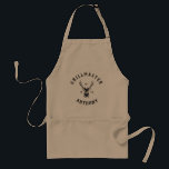 Avental Legal GRILLMASTER Russo Moderno<br><div class="desc">Um avental de churrasco personalizado GRILLMASTER retrorlegal em um design de tipografia estilo logo com seu nome personalizado e ano de nascimento,  ao lado da ilustração de um veado. Presente de excelente para Dia de os pais ou presente de aniversário único para a cara que adora churrasco e/ou caça.</div>