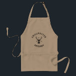 Avental Legal GRILLMASTER Russo Moderno<br><div class="desc">Um avental de churrasco personalizado GRILLMASTER retrorlegal em um design de tipografia estilo logo com seu nome personalizado e ano de nascimento,  ao lado da ilustração de um veado. Presente de excelente para Dia de os pais ou presente de aniversário único para a cara que adora churrasco e/ou caça.</div>