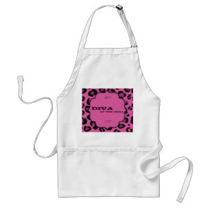 Avental Leopardo preto rosa Chita Impressão Animal Apron