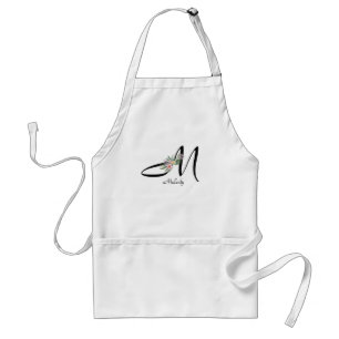Avental Letra monográfica floral L Retirement Apron