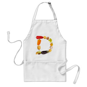 Avental letter “d” of fruits and vegetables