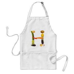 Avental letter “h” of fruits and vegetables