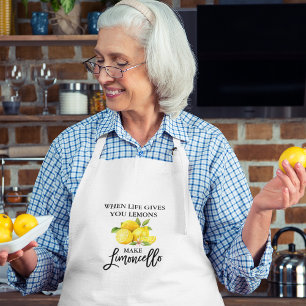 Avental Limões de Aquarela Limões com Escova Moderna Limon