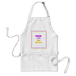 Avental Lindo Roxo e Amarelo Hakuna Matata Bebê Crianças G