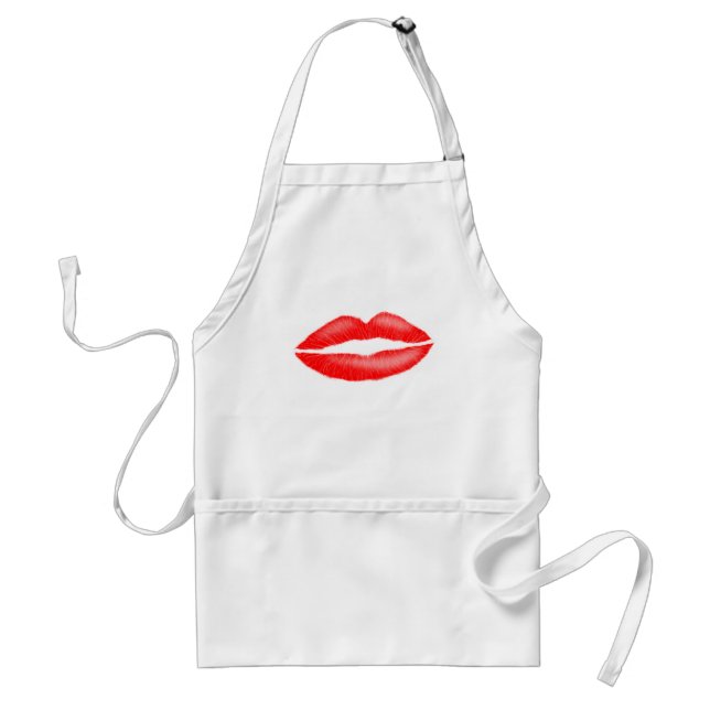 Avental Lipstick Red Sedutor Lábios fêmeas Standard Apron (Frente)