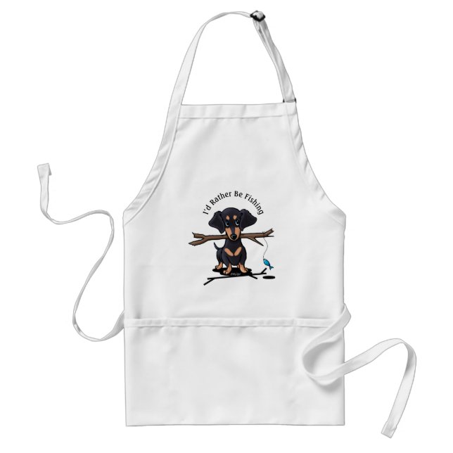 Avental Little Black and Tan Doxie Apron (Frente)