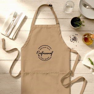 Avental Logotipo Personalizado para Restaurantes, Cafés, P