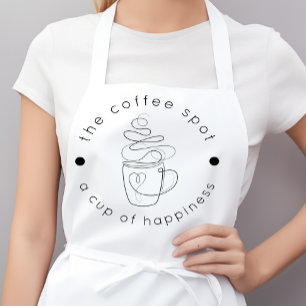 Avental Loja de Café Personalizada Adicione Seu Logotipo M