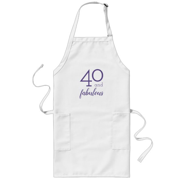 Avental Longo 40 e Fabuloso, Violeta e White Apron (Frente)