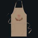 Avental Longo 50 e Fabuloso Floral Rosa | 50.o Apron de Aniversá<br><div class="desc">Cinquenta e fabuloso! Corante floral cor-de-rosa 50ª Festa de aniversário Appron. Rosas rosa-chic peonies folhas verdes. Você pode personalizar fontes de script e cores de fonte no design. Rosas cor-de-água rosa é uma placa gráfica digital.</div>