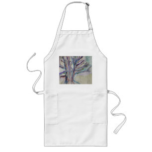 Avental Longo Abstrato Trees Long Apron