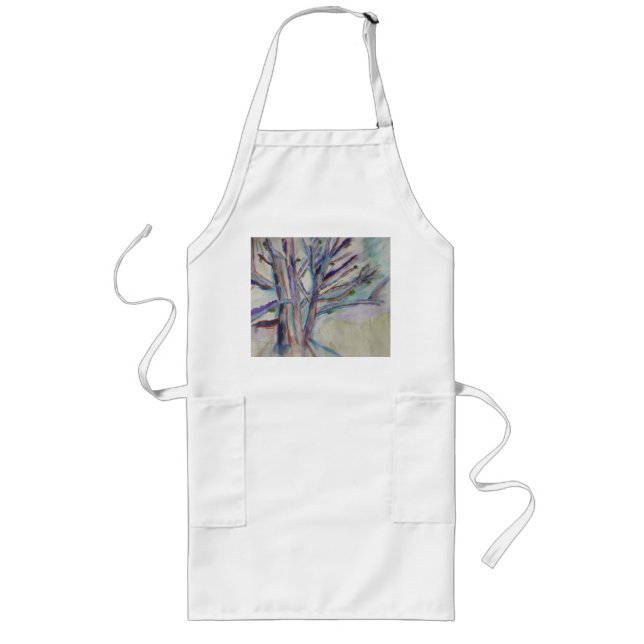 Avental Longo Abstrato Trees Long Apron (Frente)