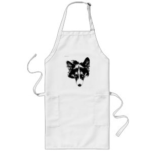 Avental Longo alegria de corgi na cozinha