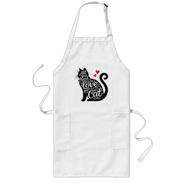 Avental Longo All You need is Love and a Cat Apron (Frente)