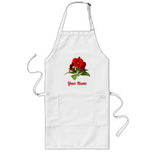 Avental Longo Amante de Pensamentos Florais Personalizado
