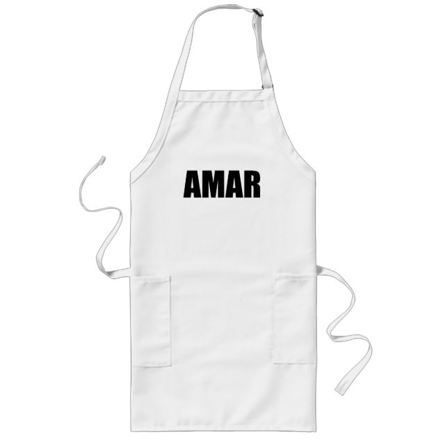 Avental Longo Amar ama em espanhol (Frente)