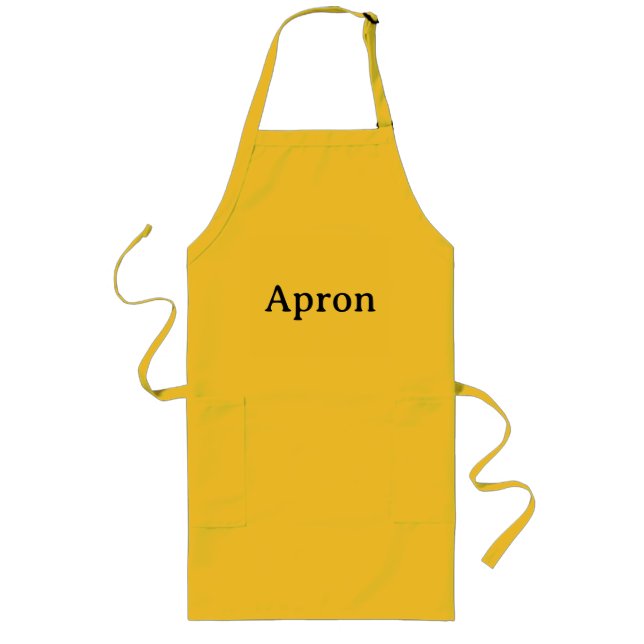 Avental Longo Amarelo Profissional Simples (Frente)
