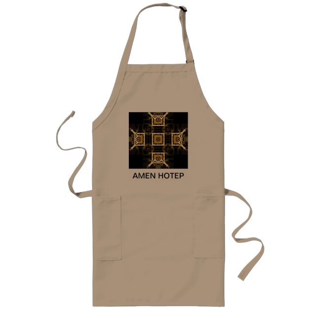 Avental Longo AMEN HOTEP Apron com Cruz Magnética Mística (Frente)