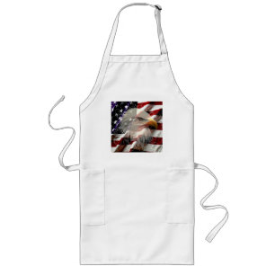 Avental Longo American Eagle Flag Apron