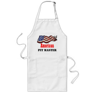 Avental Longo Americano de ondulação da bandeira americana,