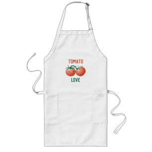 Avental Longo Amor de Tomate com casal de tomate super fofo