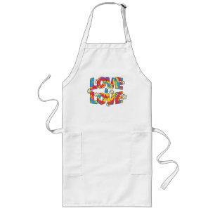 Avental Longo Amor é Amor - Rainbow Floral LGBTQ Orgulho