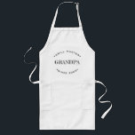 Avental Longo Ano Personalizado: Grill Master GRANDPA Desde<br><div class="desc">Apresentando as palavras "Grill Master" Avô (personalizável). Personalize este avental design moderno com um retrorreflector que inclui o ano "desde" que ele é um avô fazer que seus sonhos de grilagem se tornam realidade. :)</div>