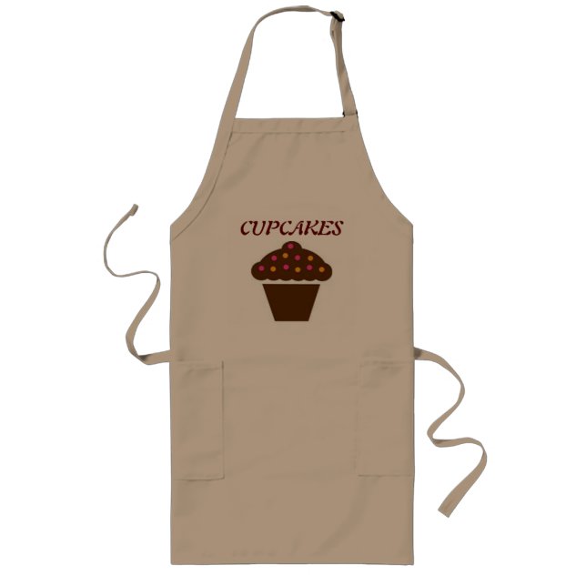 AVENTAL LONGO APRON CHEFS APRON PARA CUPCAKES KHAKI (Frente)