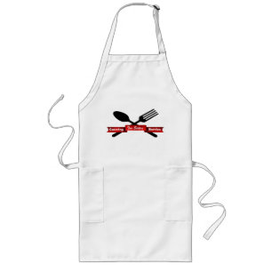 Avental Longo Apron de Chef Personalizado de Na moda Fork e Spoo