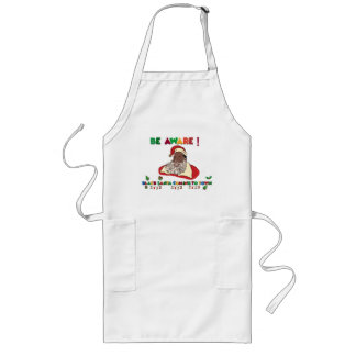 Avental Longo Apron de Natal para Papais noeis Negros