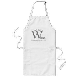 Avental Longo Apron Engraçado de Vinho Longo
