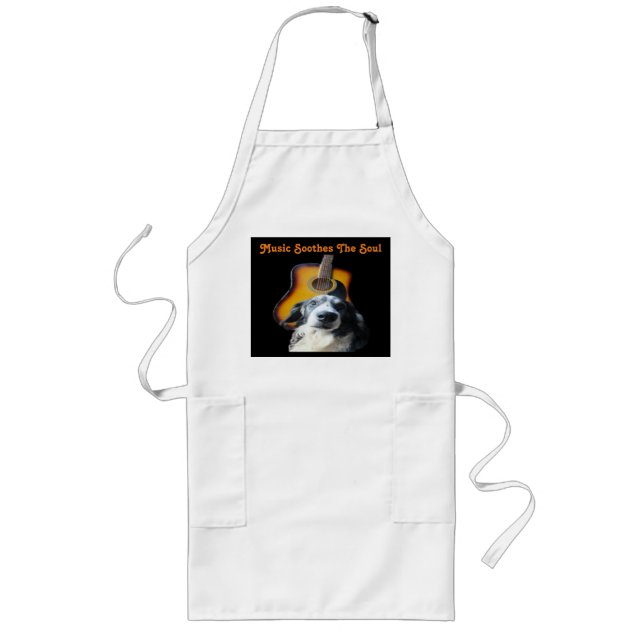 Avental Longo Apron Guitar Dog (Frente)