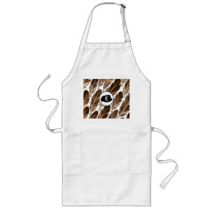 Avental Longo Apron Longo Personalizado - Boho Monograma Brown