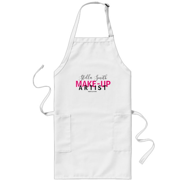Avental Longo Apron Padrão de Makeup Personalizado (Frente)