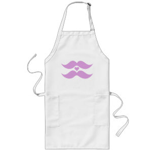 Avental Longo Apron personalizado Pink Mustaches