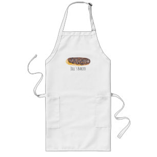 Avental Longo Aquarela Eclairs Rosquinhas Divertido Pintado