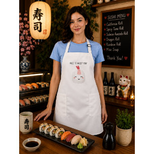Avental Longo Arroz Para Conhecer Você Kawaii Sushi 