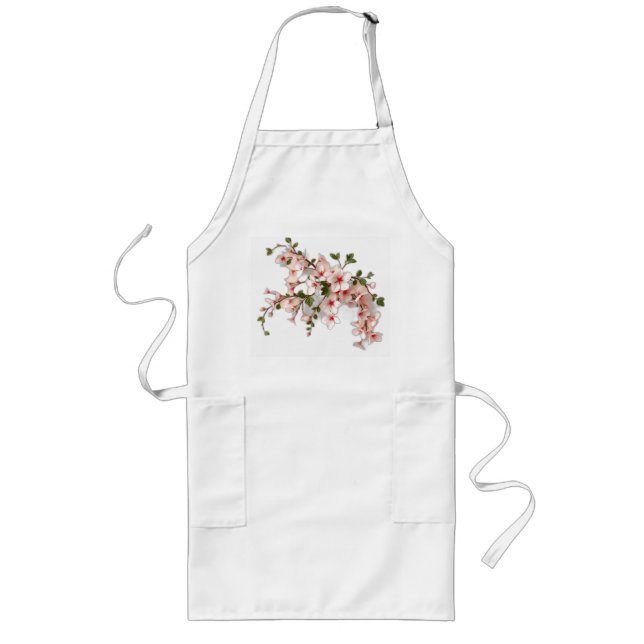 Avental Longo Art Nouveau Cherry Blossoms com Ivy (Frente)