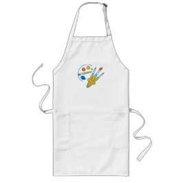 Avental Longo Artist Paint Palette and Brushes