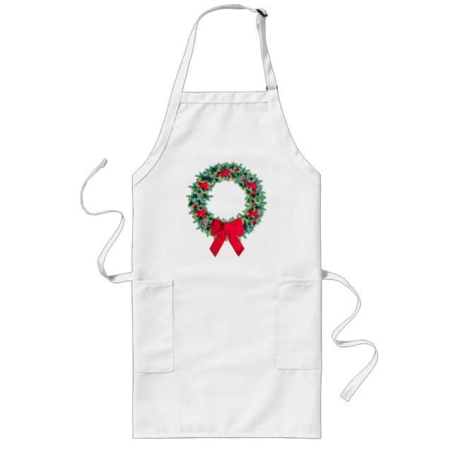 Avental Longo Árvore Natal Apron (Frente)