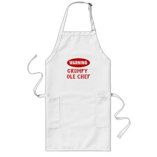 Avental Longo Aviso personalizável Apron de chef rabugento